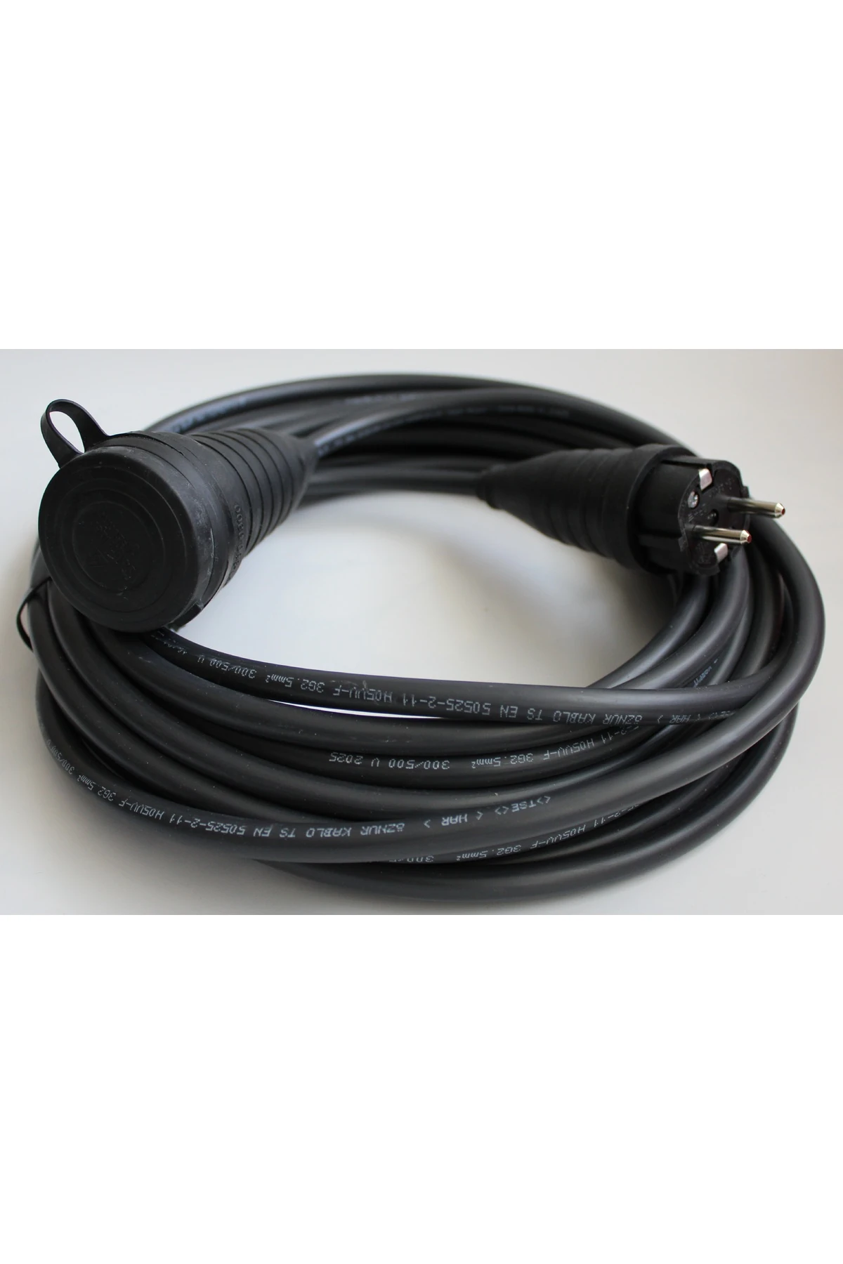 3x2.5 TTR Bakır 20 Metre Kauçuk Prizli Uzatma Kablosu – Araç Şarjı İçin Uygun